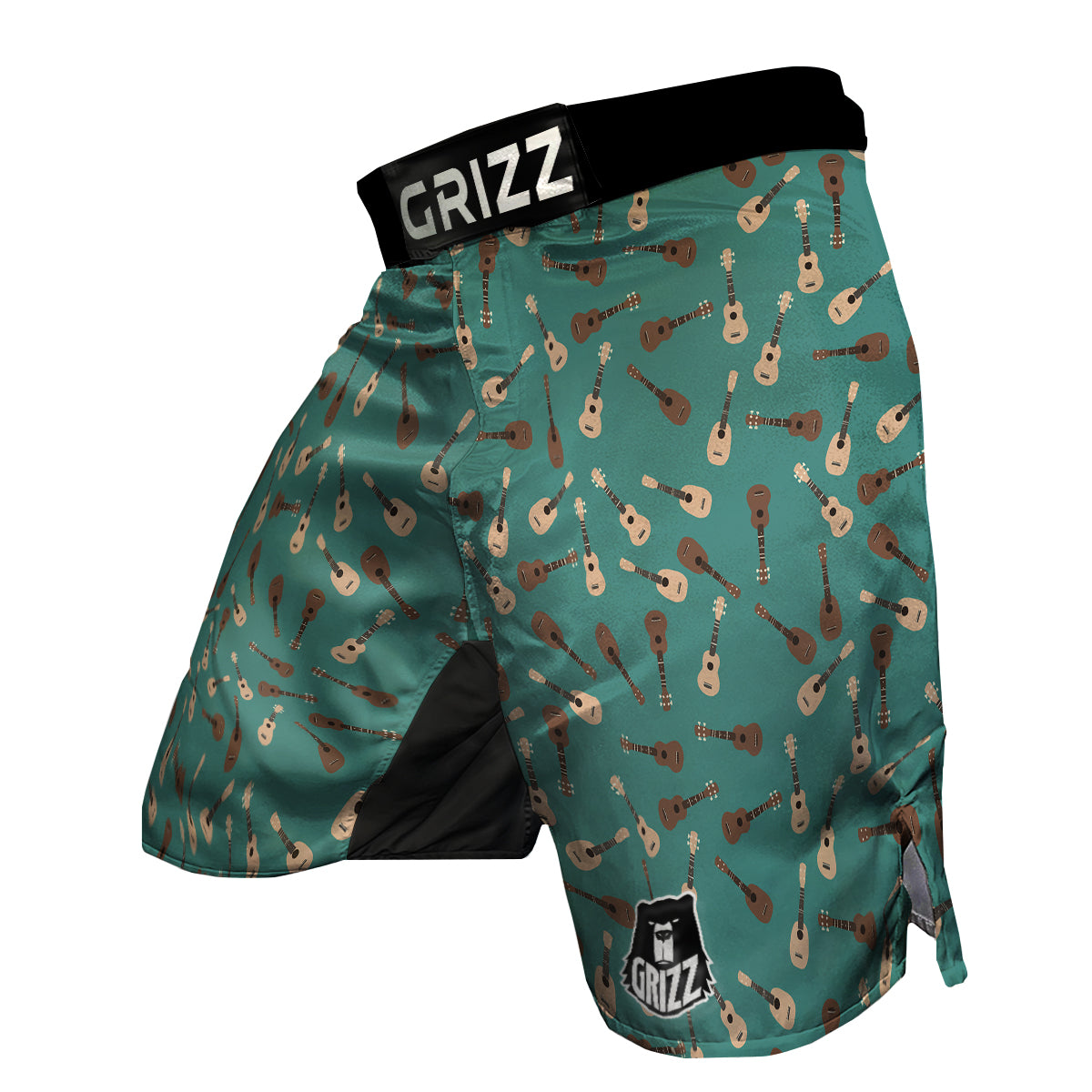 Ukulele Print Pattern MMA Shorts-grizzshop