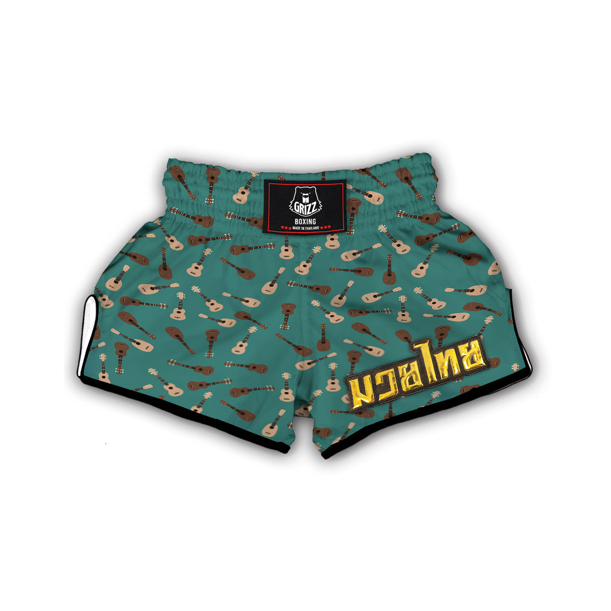 Ukulele Print Pattern Muay Thai Boxing Shorts-grizzshop