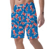 Uncle Sam Pattern Print Men's Shorts-grizzshop