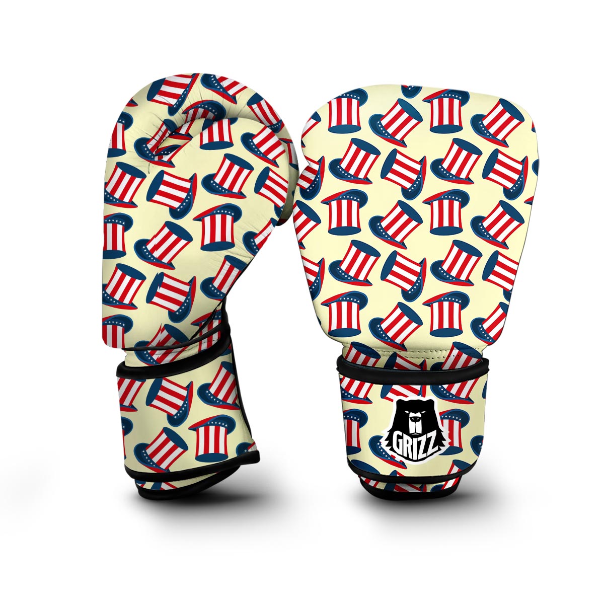 Uncle Sam Print Pattern Boxing Gloves-grizzshop