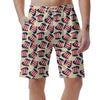 Uncle Sam Print Pattern Men's Shorts-grizzshop