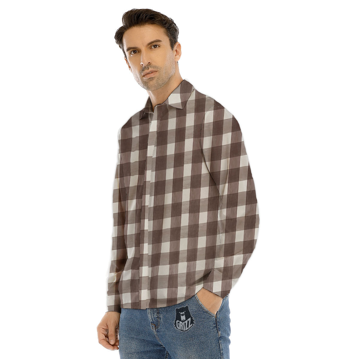 Underwater Blue Tattoo Print Pattern Men's Dress Shirts-grizzshop