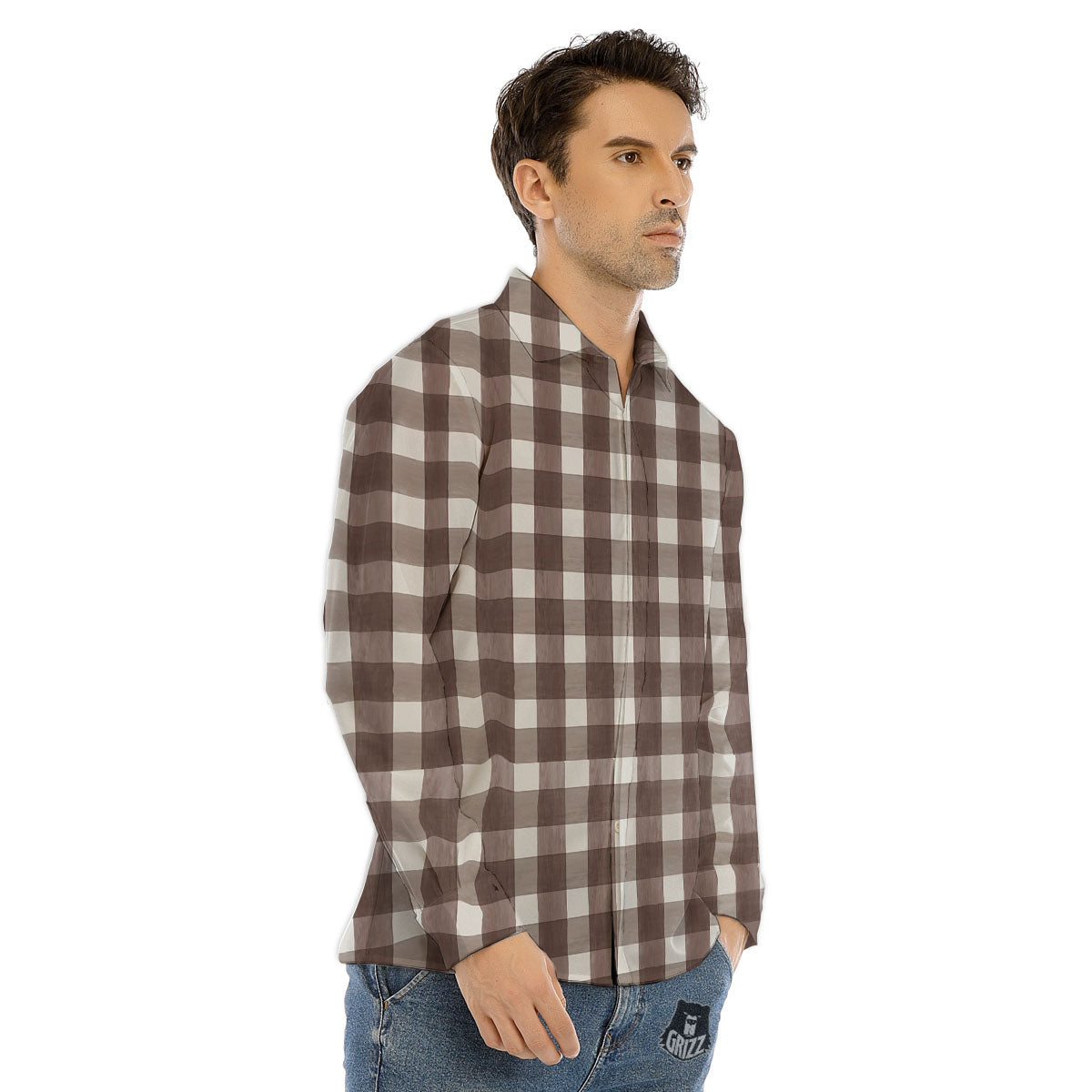 Underwater Blue Tattoo Print Pattern Men's Dress Shirts-grizzshop