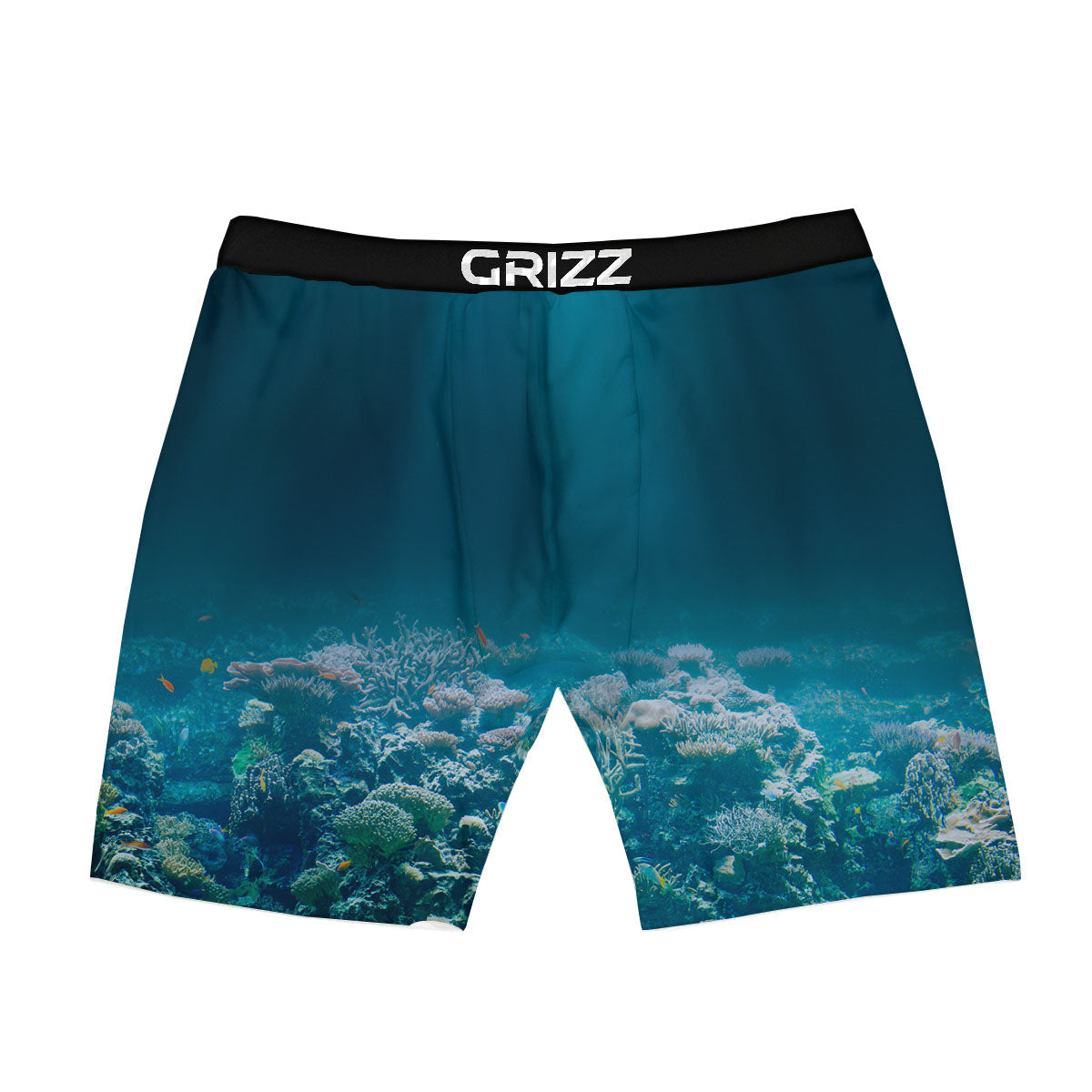 Underwater Ocean Print Boxer Briefs-grizzshop