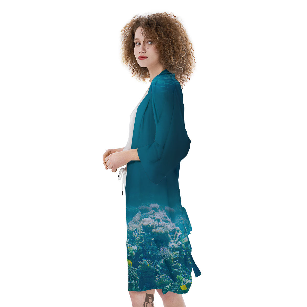 Underwater Ocean Print Kimono-grizzshop