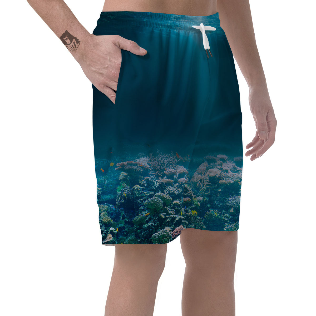 Underwater Ocean Print Men's Shorts-grizzshop