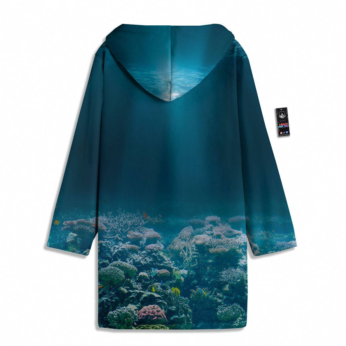 Underwater Ocean Print Men's Windbreaker Jacket-grizzshop