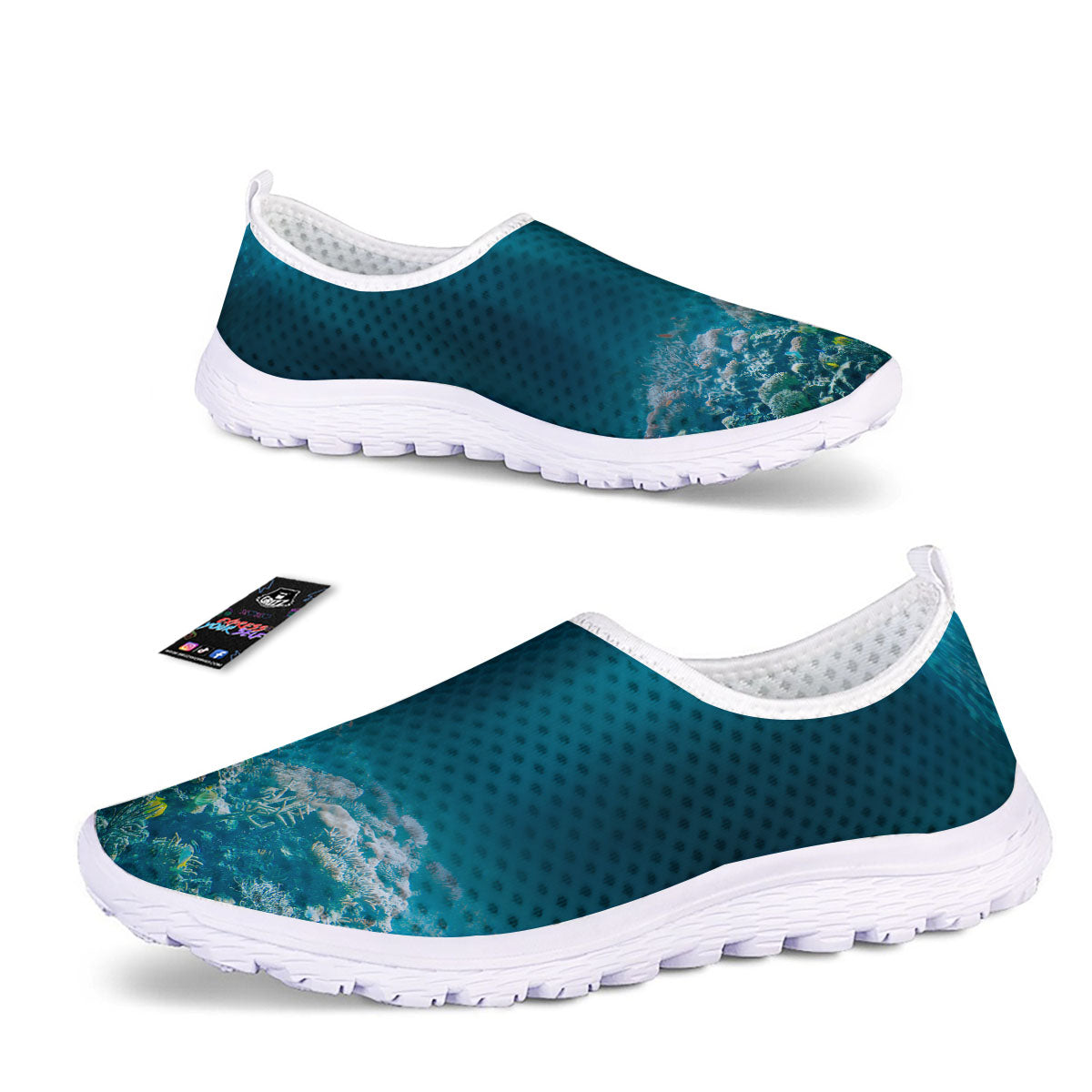 Underwater Ocean Print Nurse Shoes-grizzshop