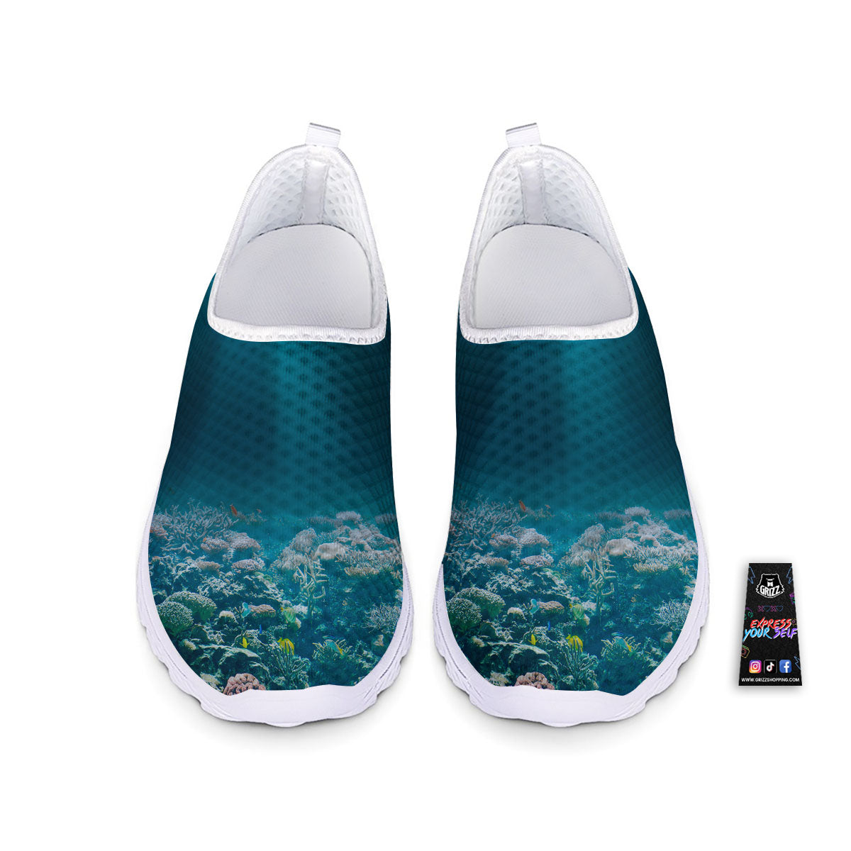 Underwater Ocean Print Nurse Shoes-grizzshop