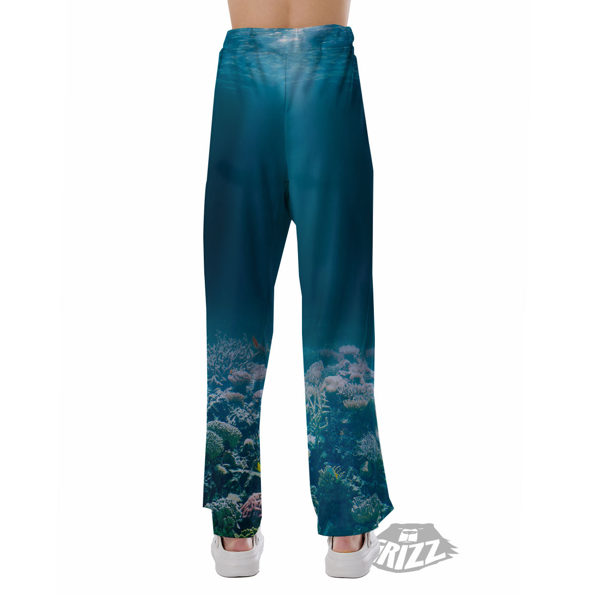 Underwater Ocean Print Pajama Pants-grizzshop