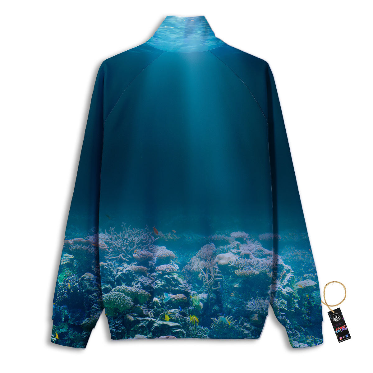 Underwater Ocean Print Track Jacket-grizzshop