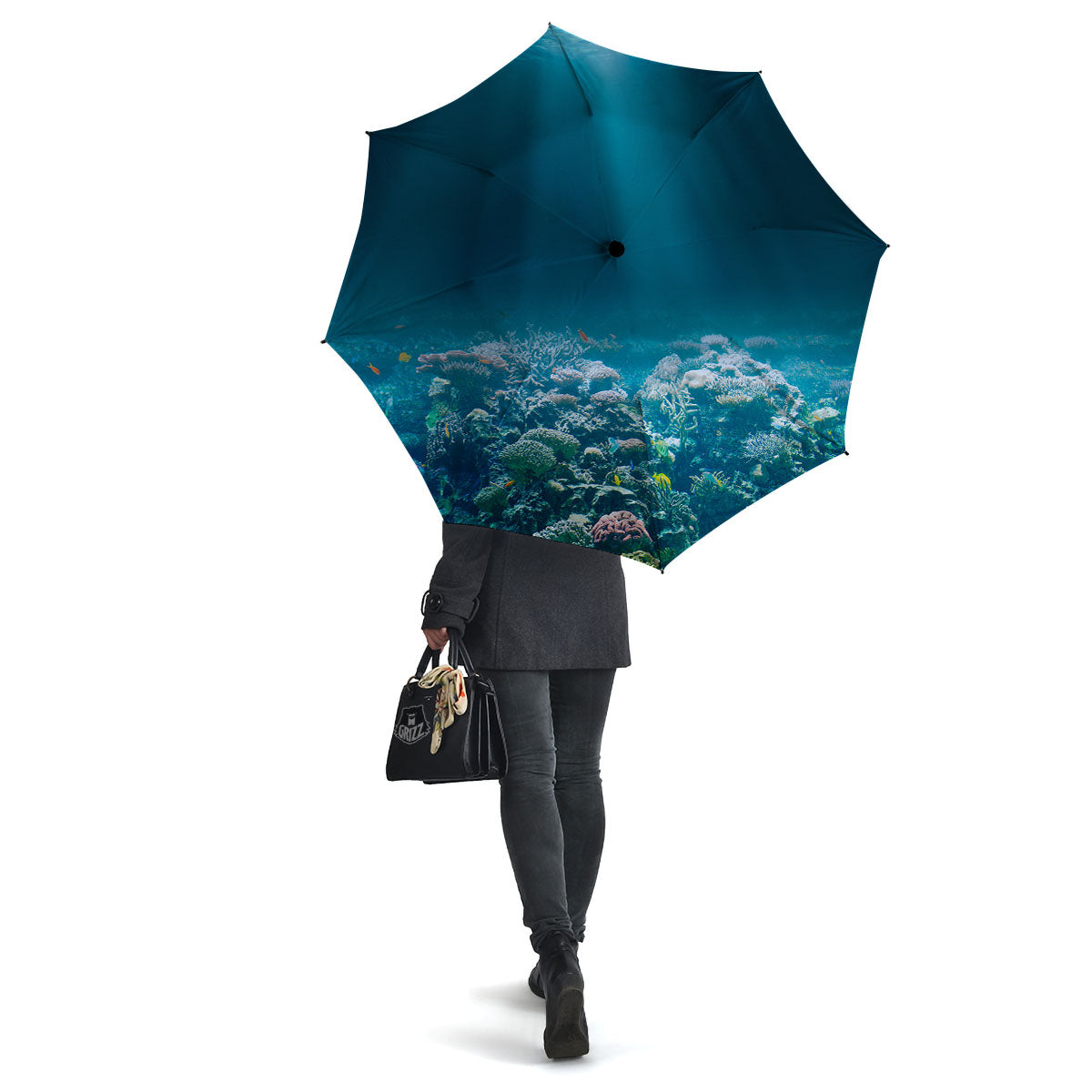 Underwater Ocean Print Umbrella-grizzshop