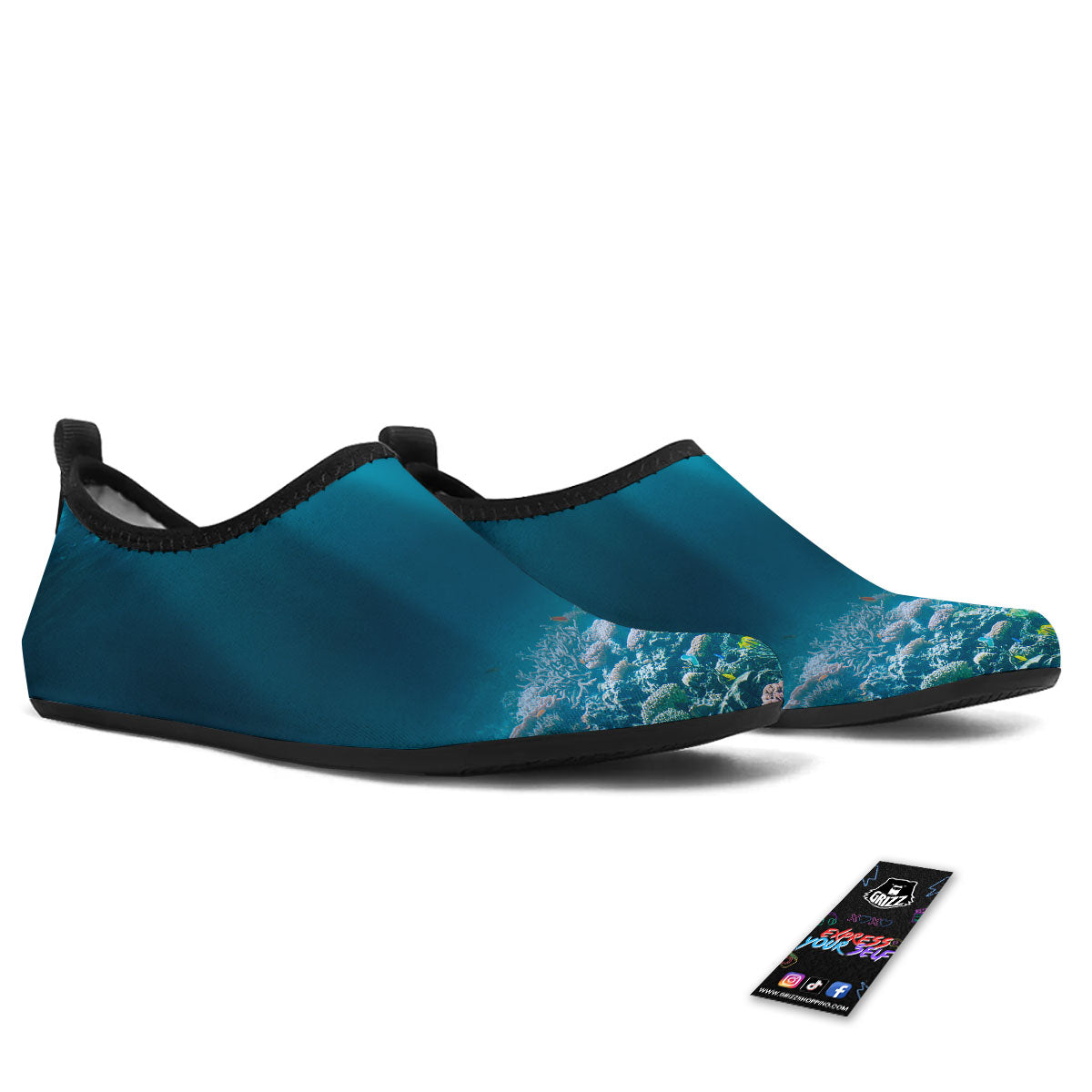 Underwater Ocean Print Water Shoes-grizzshop