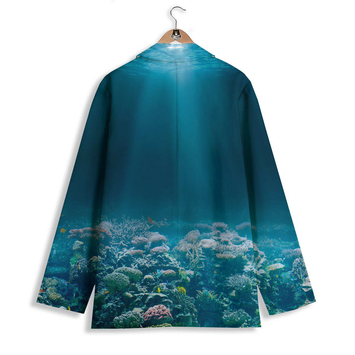 Underwater Ocean Print Women's Blazer-grizzshop