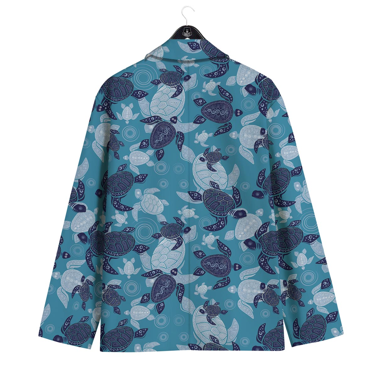 Underwater Sea Turtle Family Print Pattern Men's Sport Coat-grizzshop