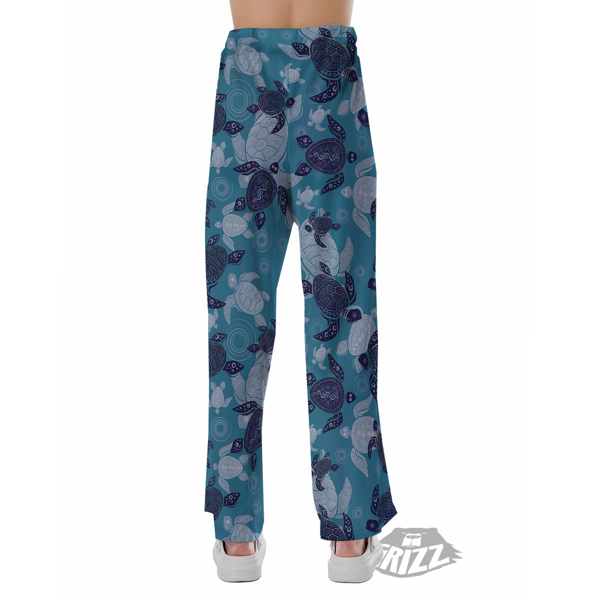 Underwater Sea Turtle Family Print Pattern Pajama Pants-grizzshop