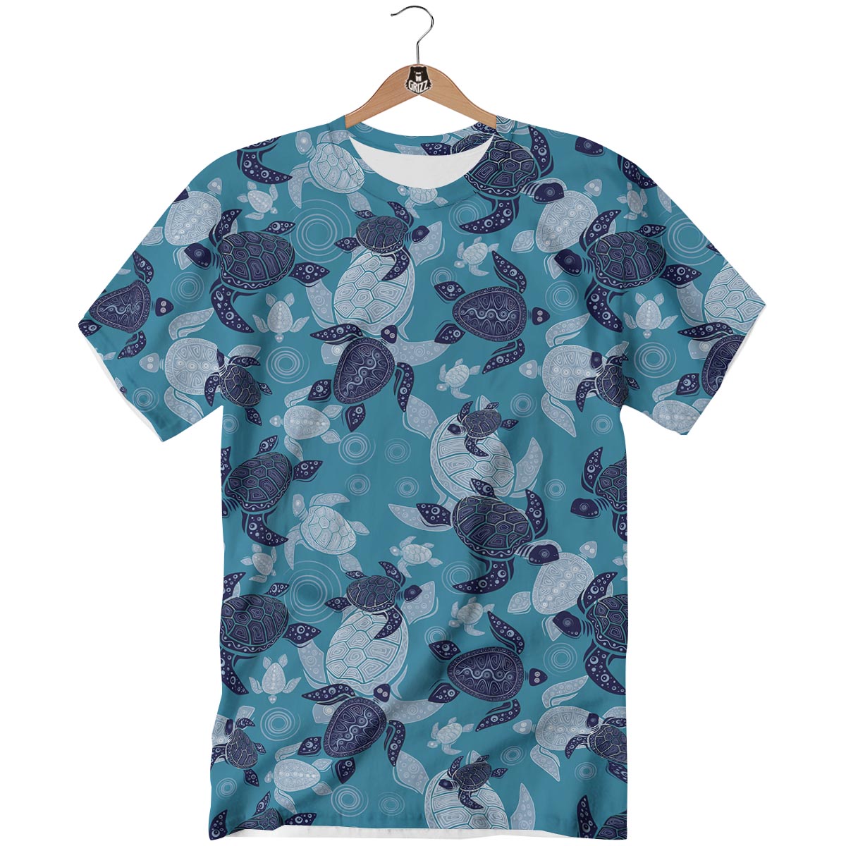Underwater Sea Turtle Family Print Pattern T-Shirt-grizzshop