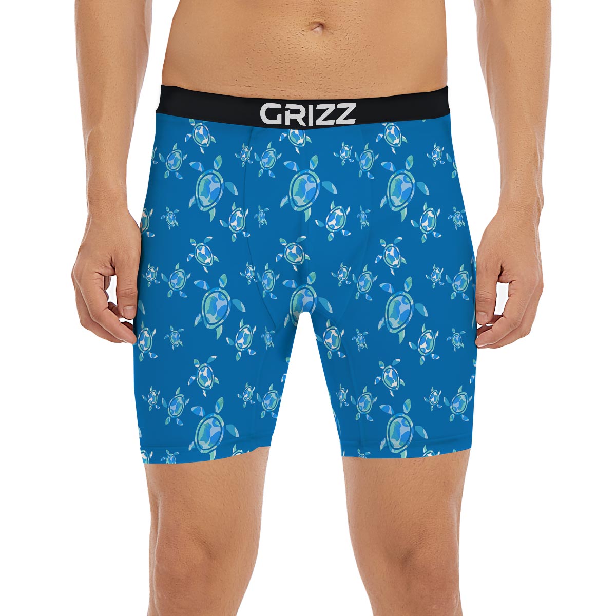 Underwater Sea Turtle Print Pattern Boxer Briefs-grizzshop