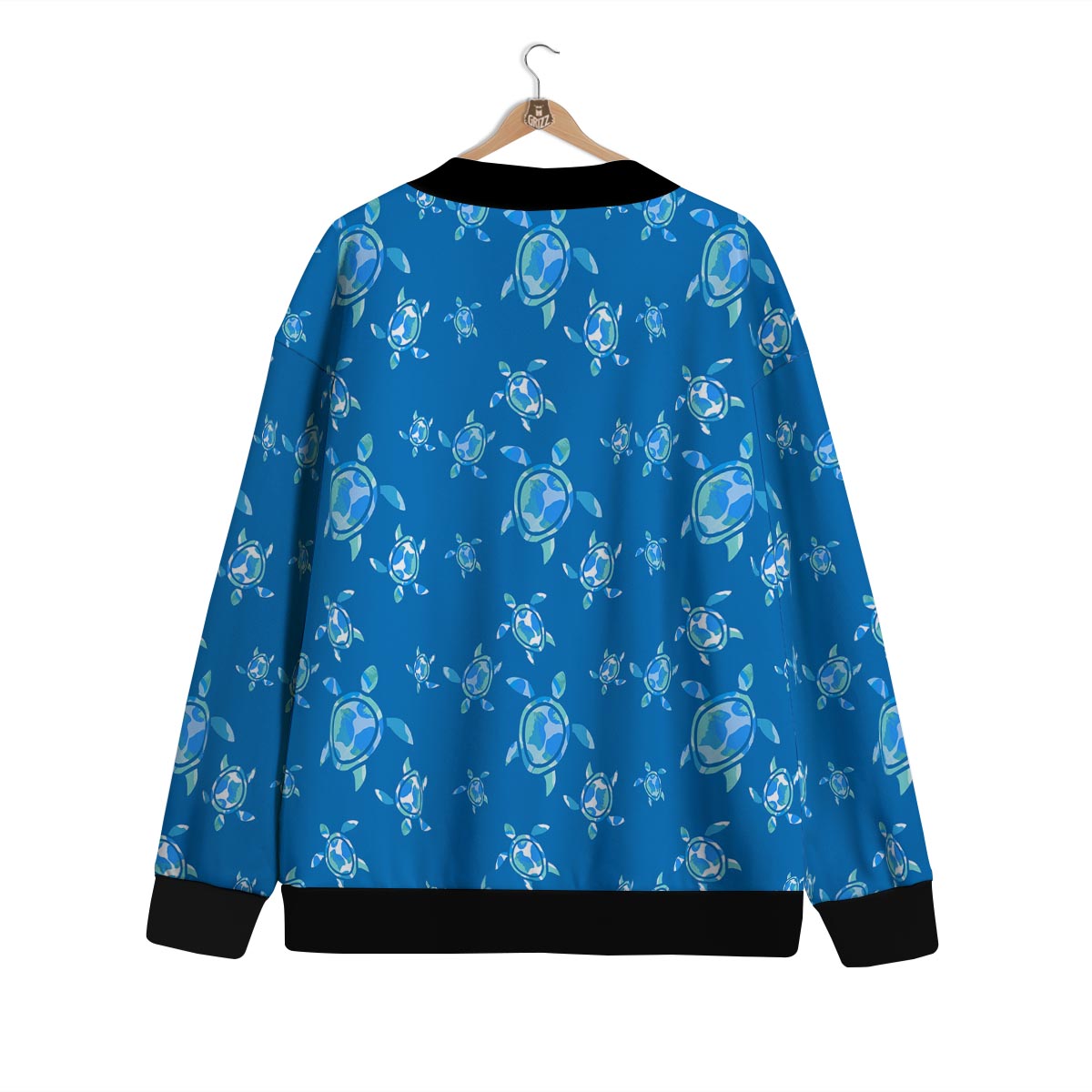 Underwater Sea Turtle Print Pattern Cardigan-grizzshop