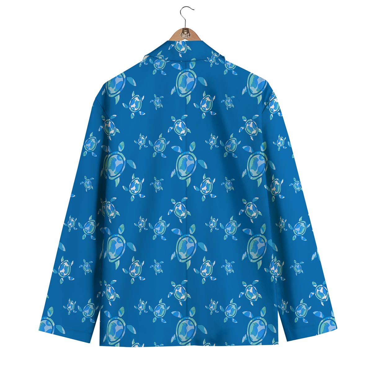 Underwater Sea Turtle Print Pattern Men's Blazer-grizzshop