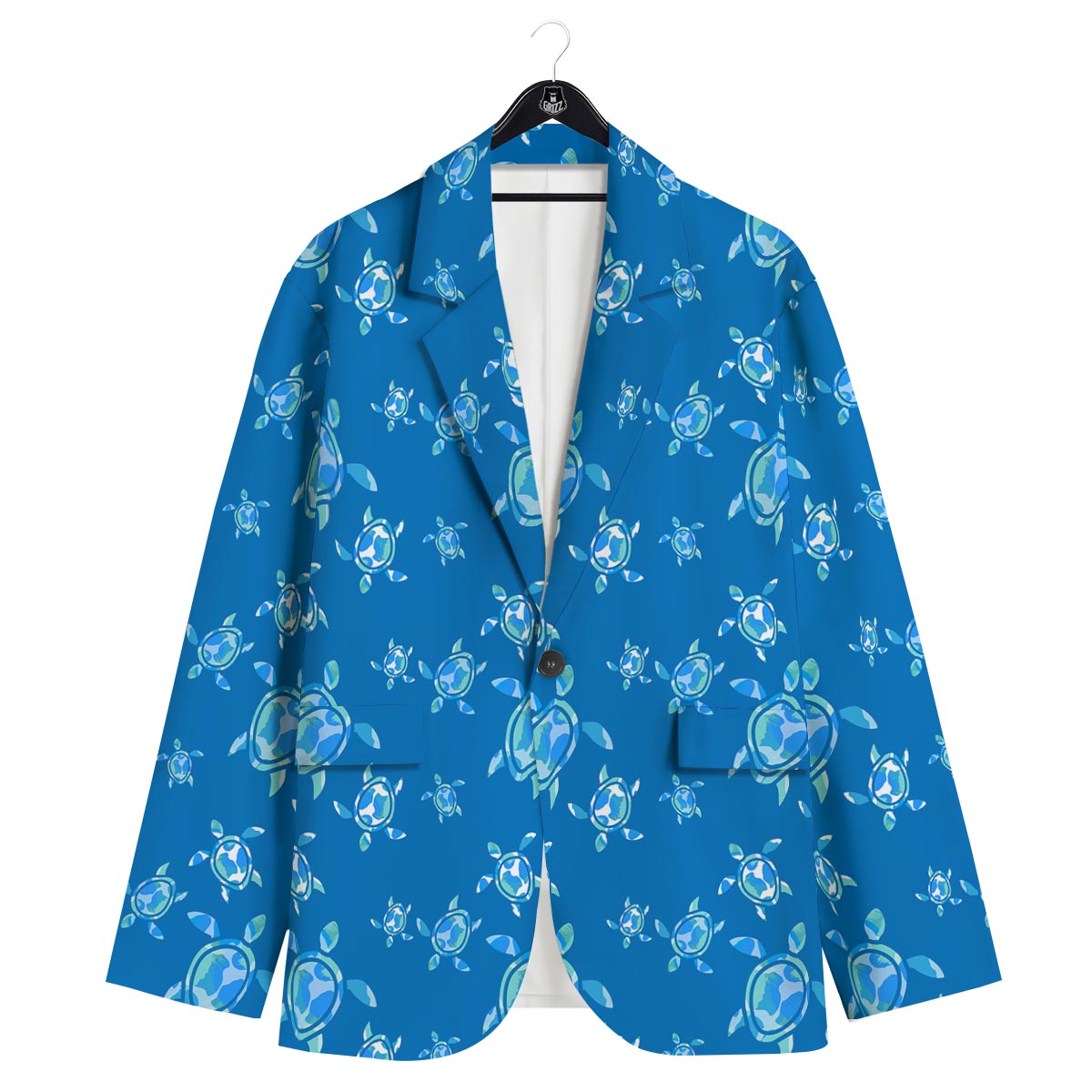 Underwater Sea Turtle Print Pattern Men's Sport Coat-grizzshop