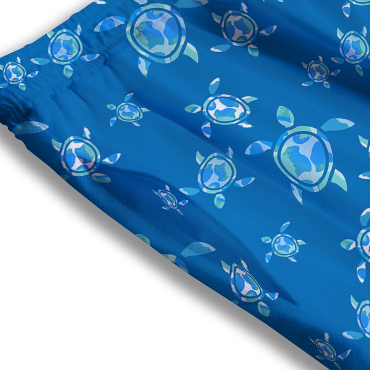 Underwater Sea Turtle Print Pattern Mesh Shorts