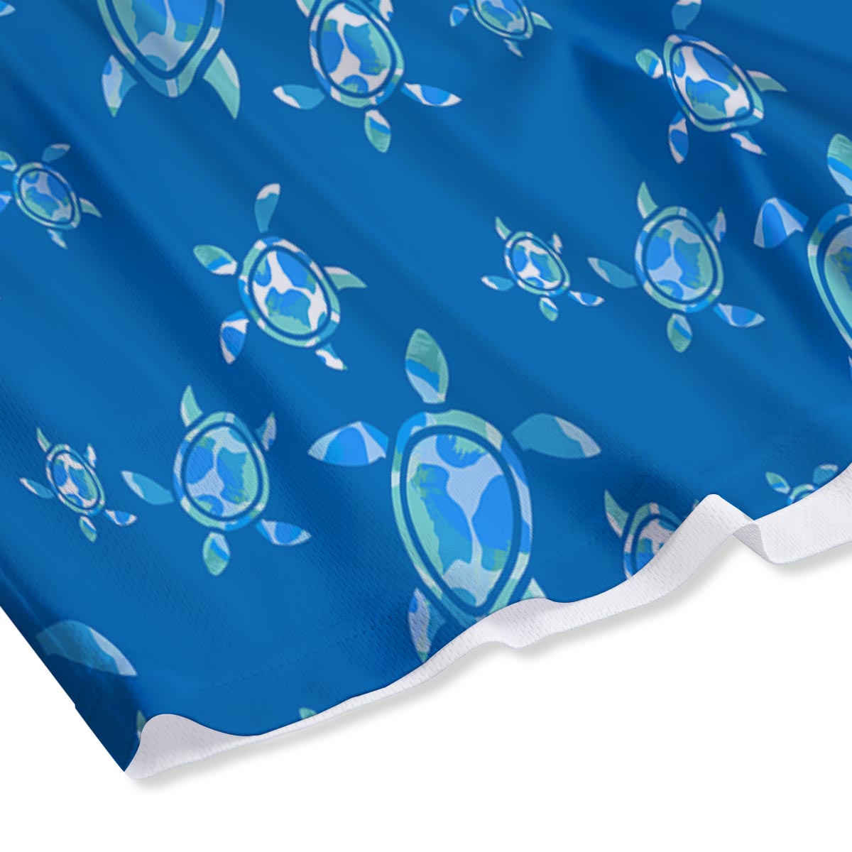 Underwater Sea Turtle Print Pattern Mesh Shorts