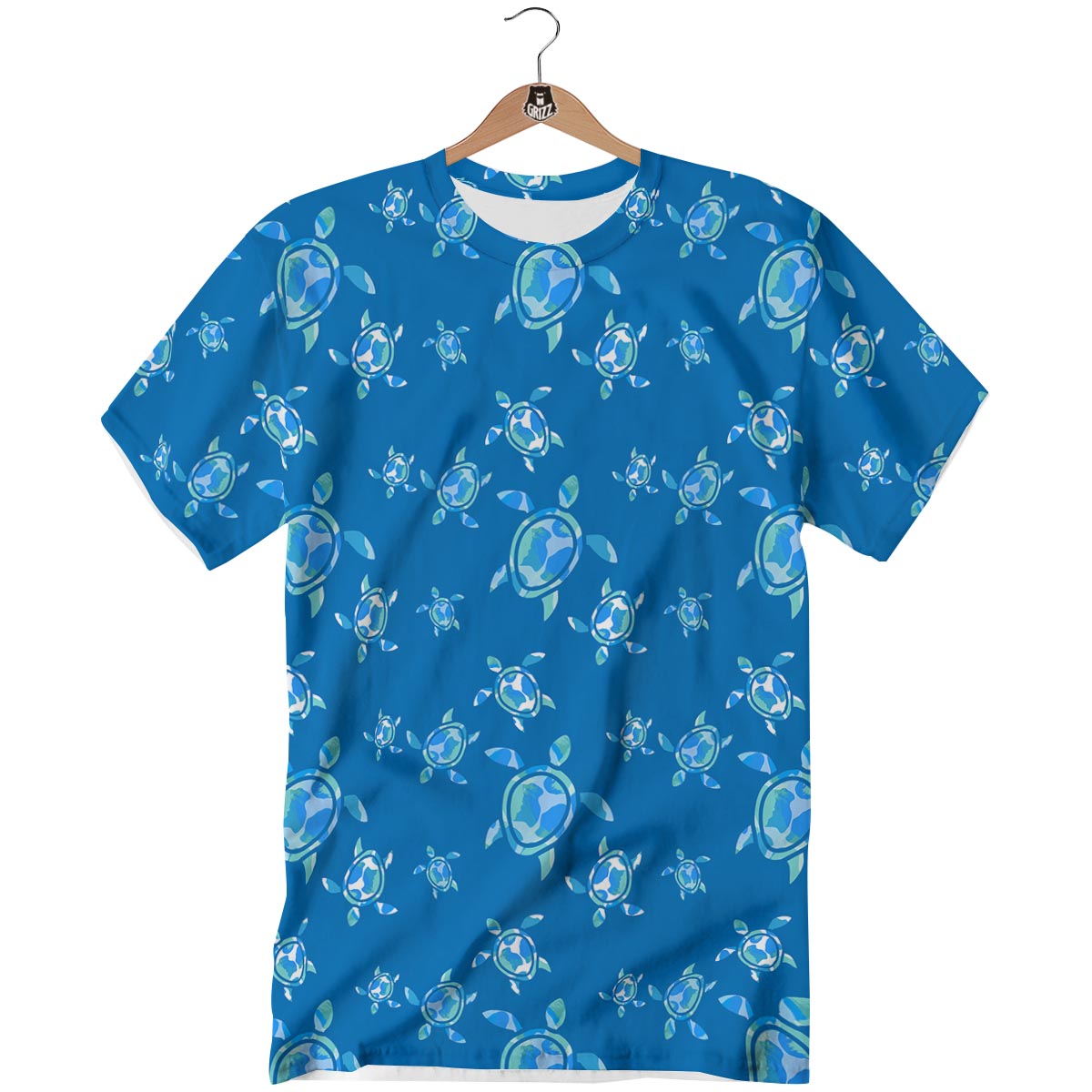 Underwater Sea Turtle Print Pattern T-Shirt-grizzshop