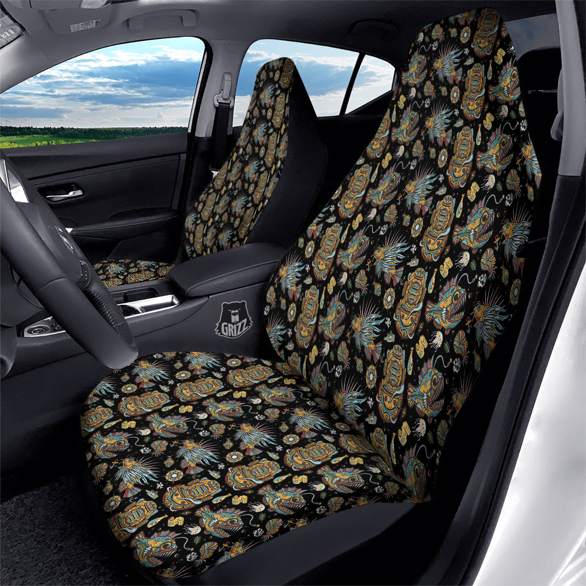 Underwater World Colorful Print Pattern Car Seat Covers-grizzshop