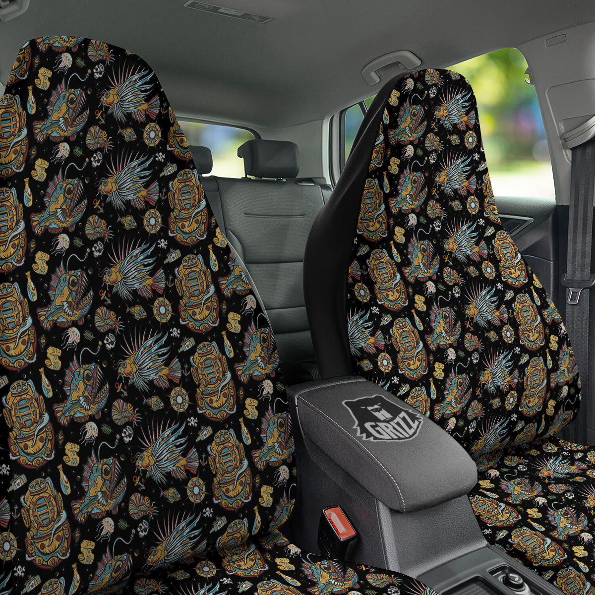 Underwater World Colorful Print Pattern Car Seat Covers-grizzshop