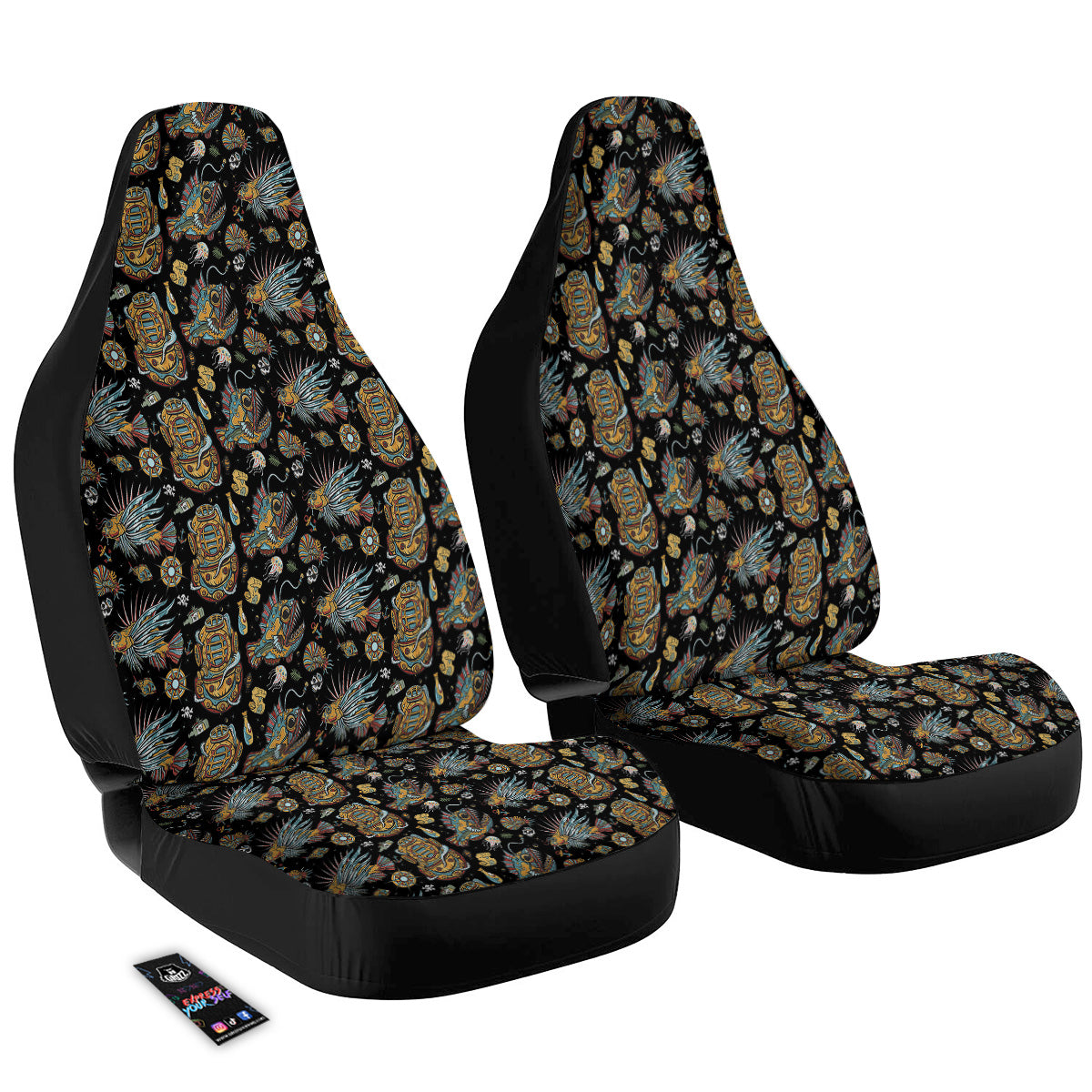 Underwater World Colorful Print Pattern Car Seat Covers-grizzshop