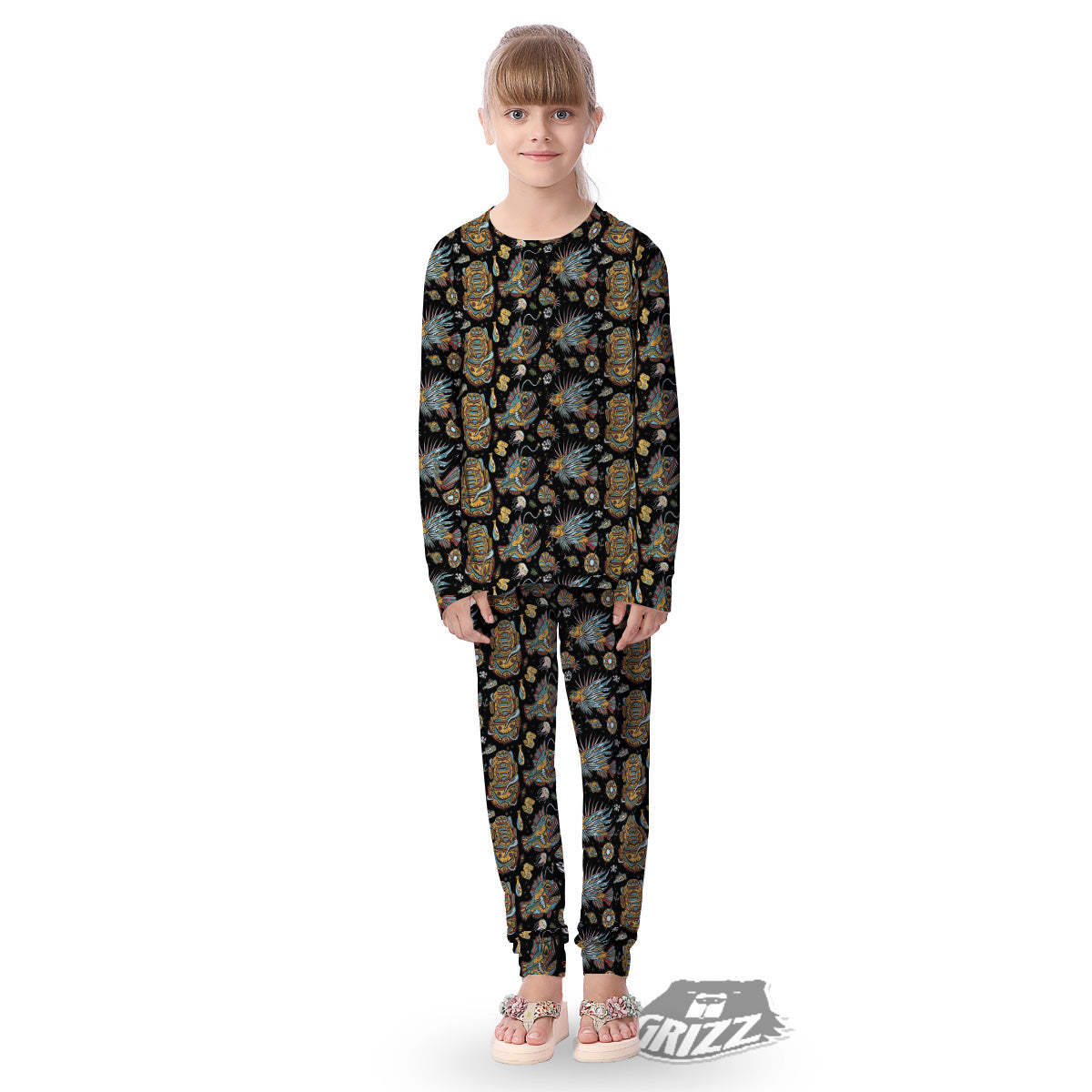 Underwater World Colorful Print Pattern Kid's Pajamas-grizzshop