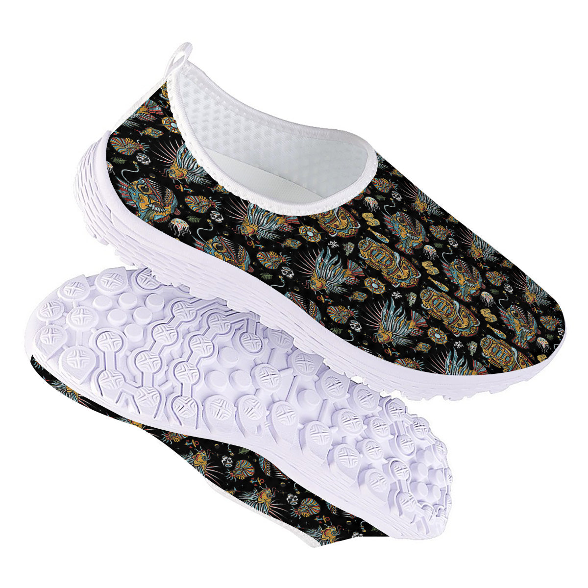Underwater World Colorful Print Pattern Nurse Shoes-grizzshop