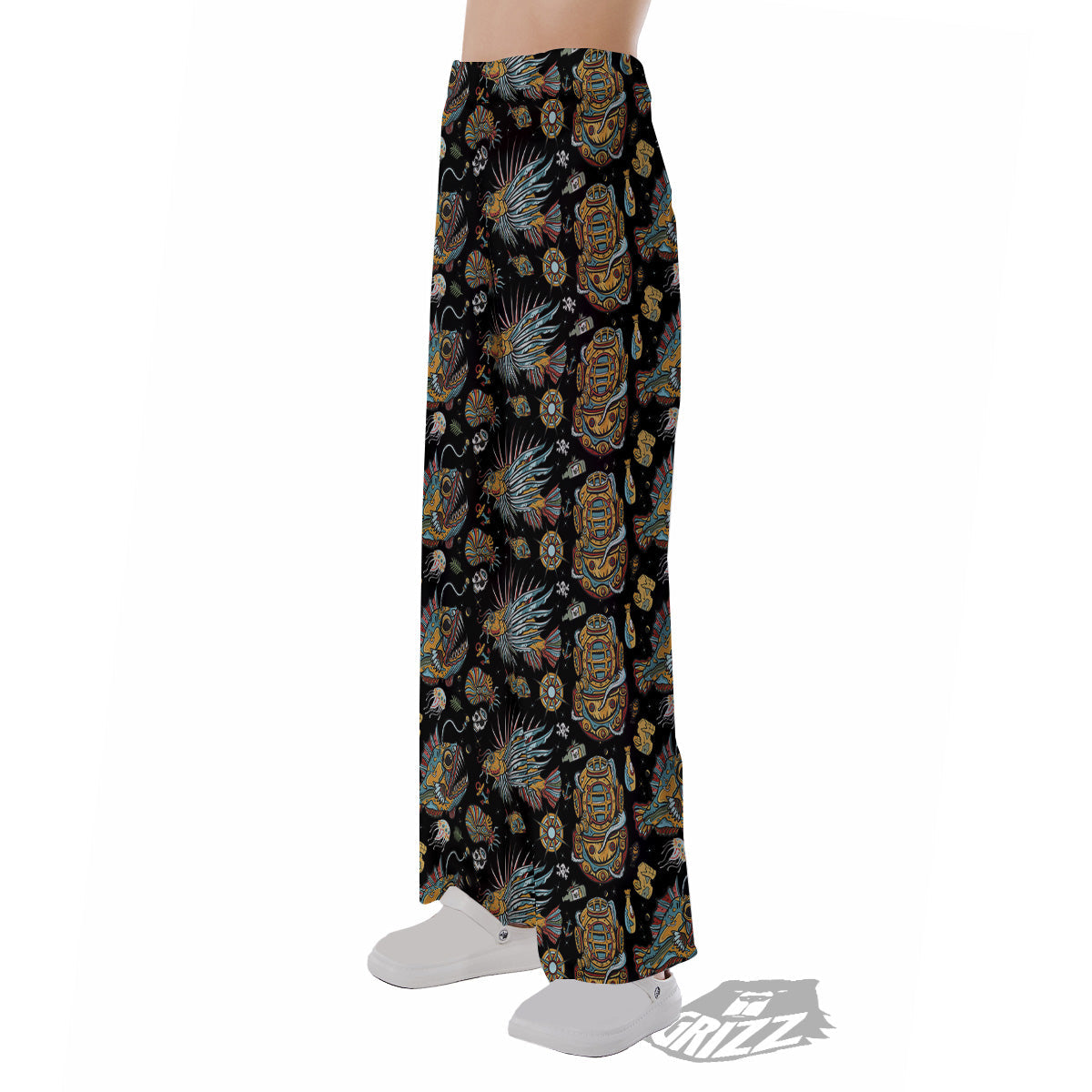 Underwater World Colorful Print Pattern Pajama Pants-grizzshop