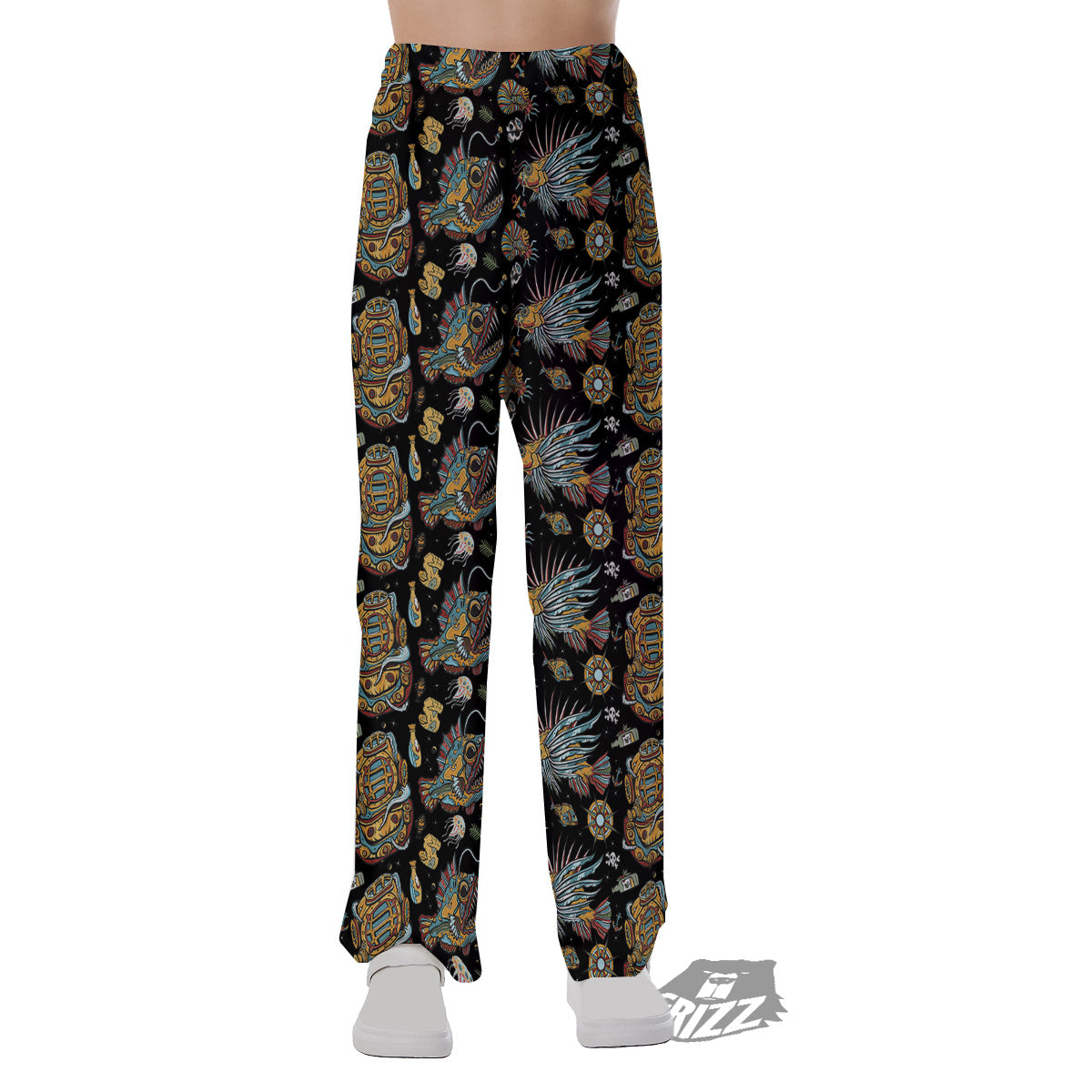 Underwater World Colorful Print Pattern Pajama Pants-grizzshop