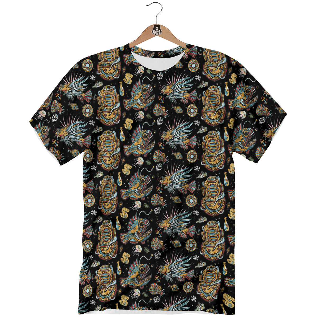 Underwater World Colorful Print Pattern T-Shirt-grizzshop