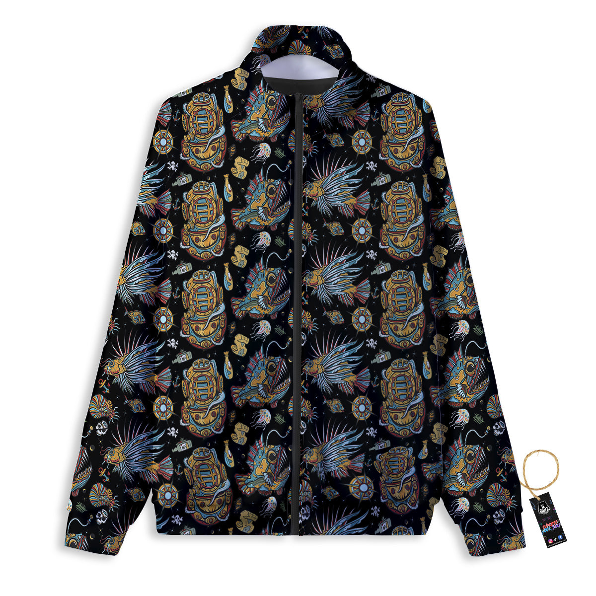 Underwater World Colorful Print Pattern Track Jacket-grizzshop