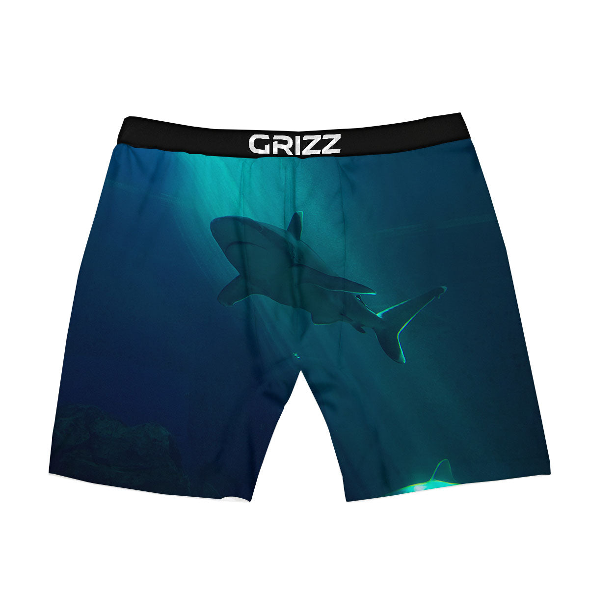 Underwear Shark Print Boxer Briefs-grizzshop