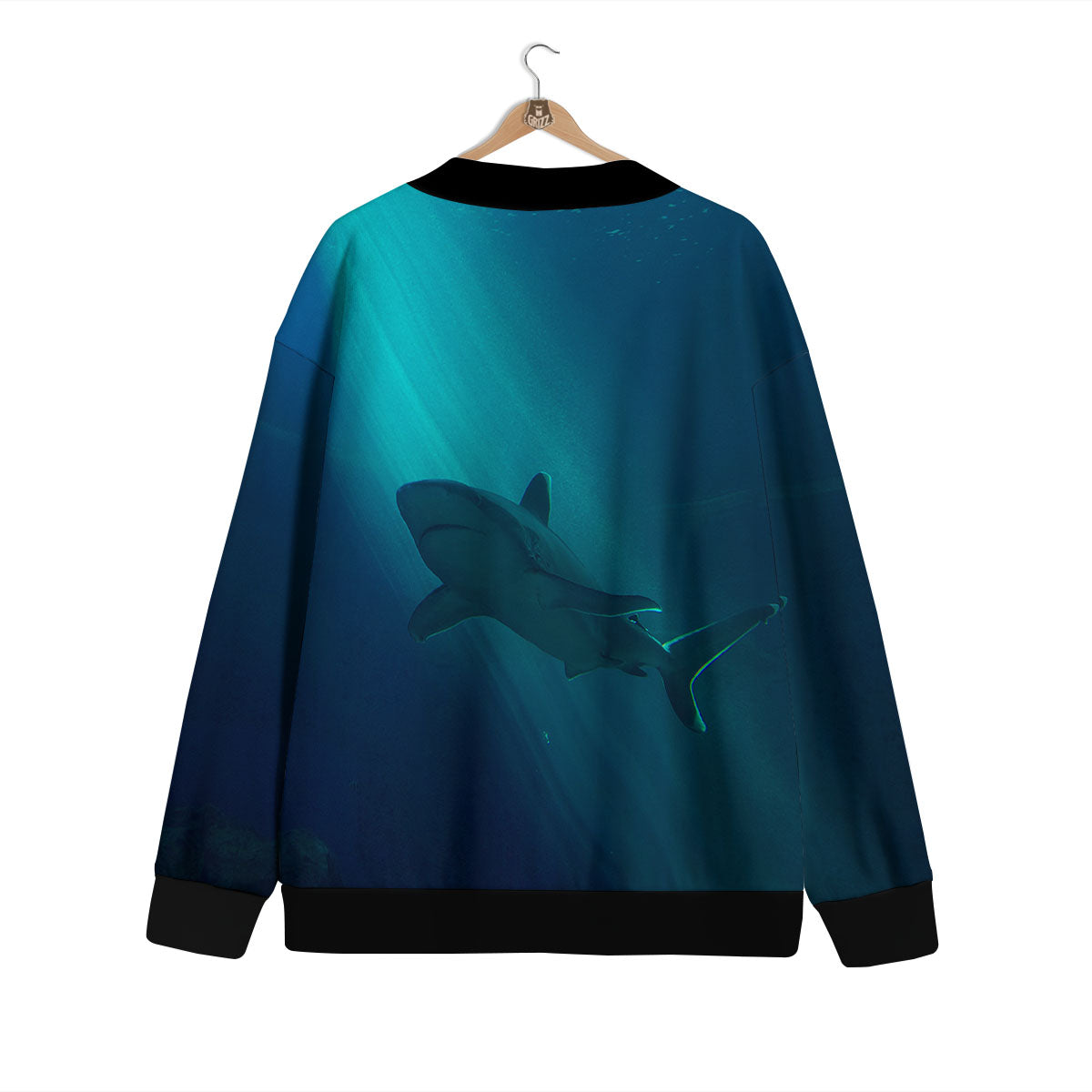 Underwear Shark Print Cardigan-grizzshop