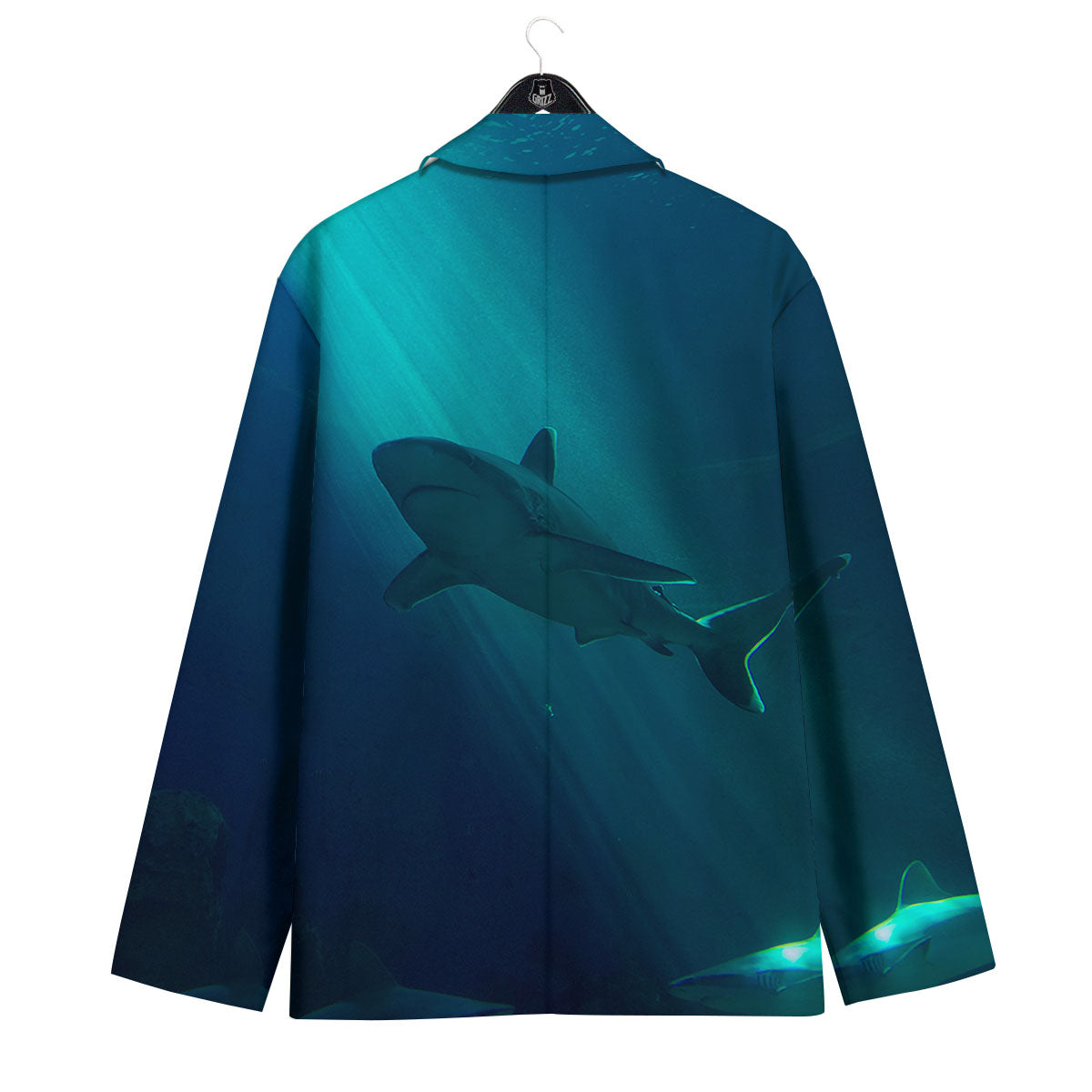 Underwear Shark Print Men's Sport Coat-grizzshop