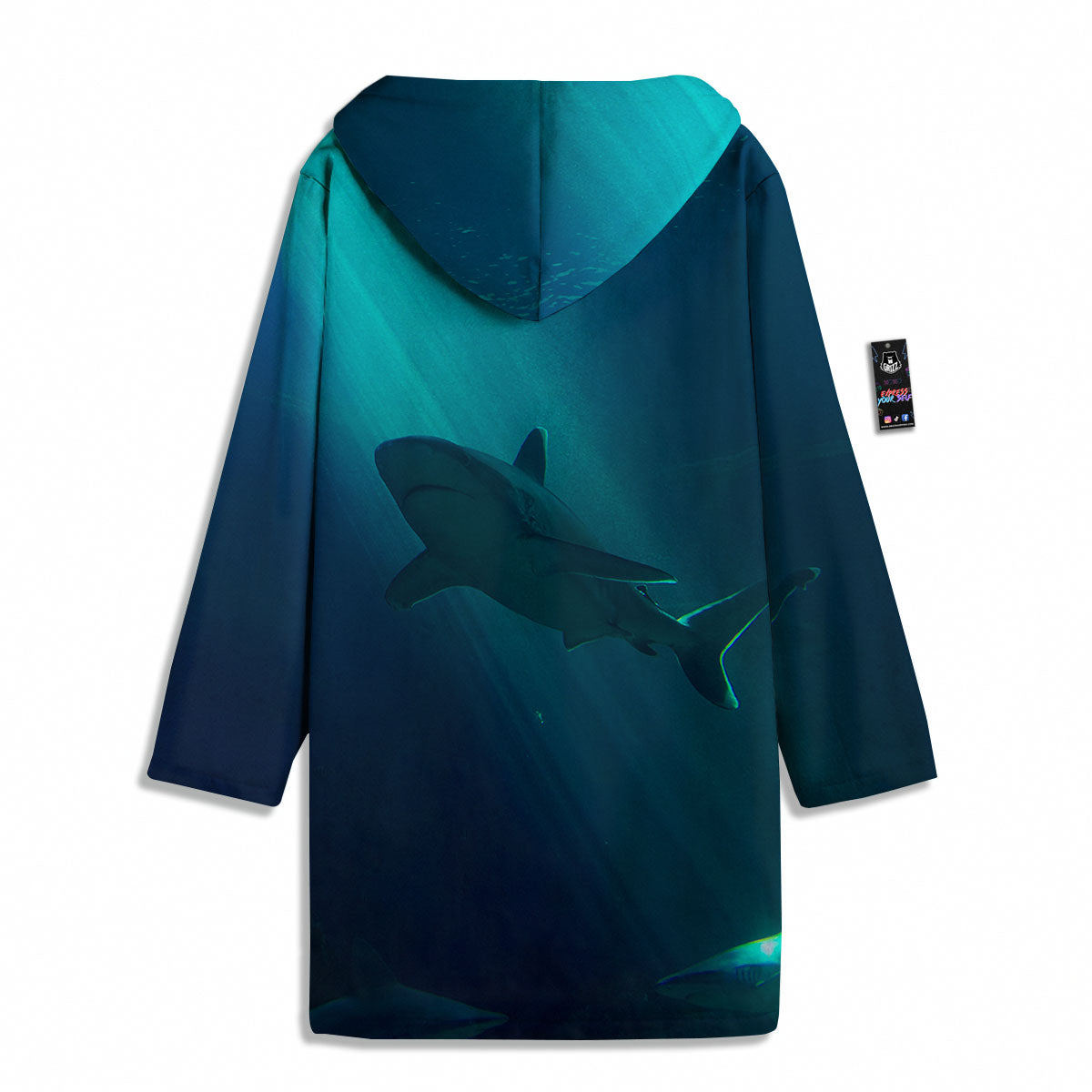 Underwear Shark Print Men's Windbreaker Jacket-grizzshop
