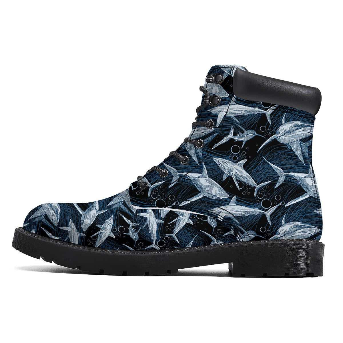 Underwear Shark Print Pattern Boots-grizzshop