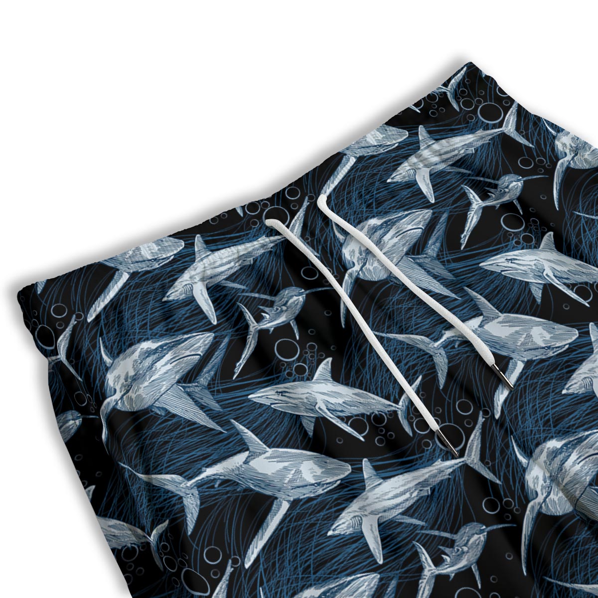 Underwear Shark Print Pattern Men's Athletic Shorts
