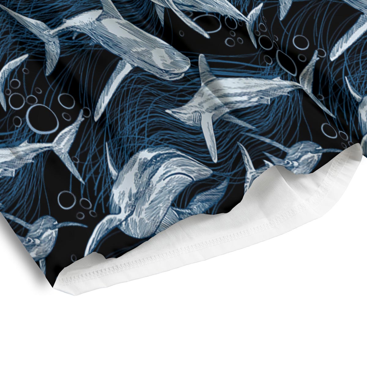 Underwear Shark Print Pattern Men's Athletic Shorts