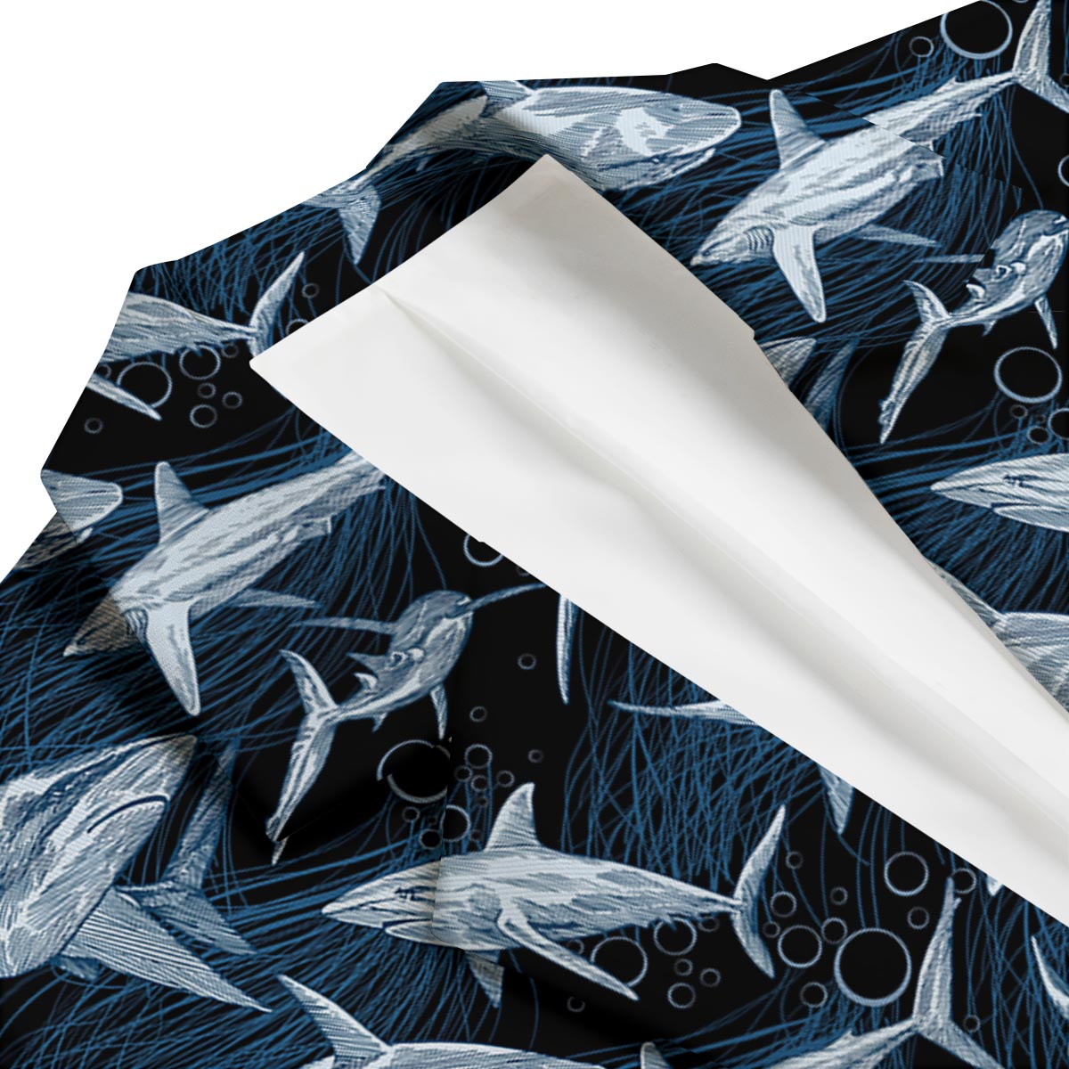 Underwear Shark Print Pattern Men's Blazer-grizzshop