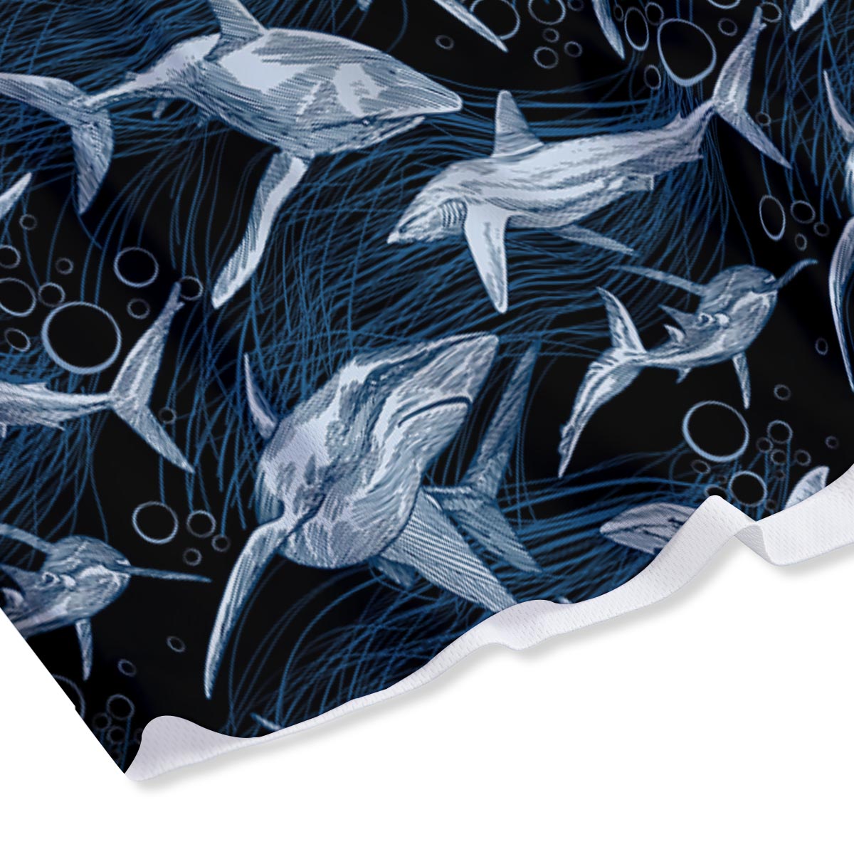 Underwear Shark Print Pattern Mesh Shorts