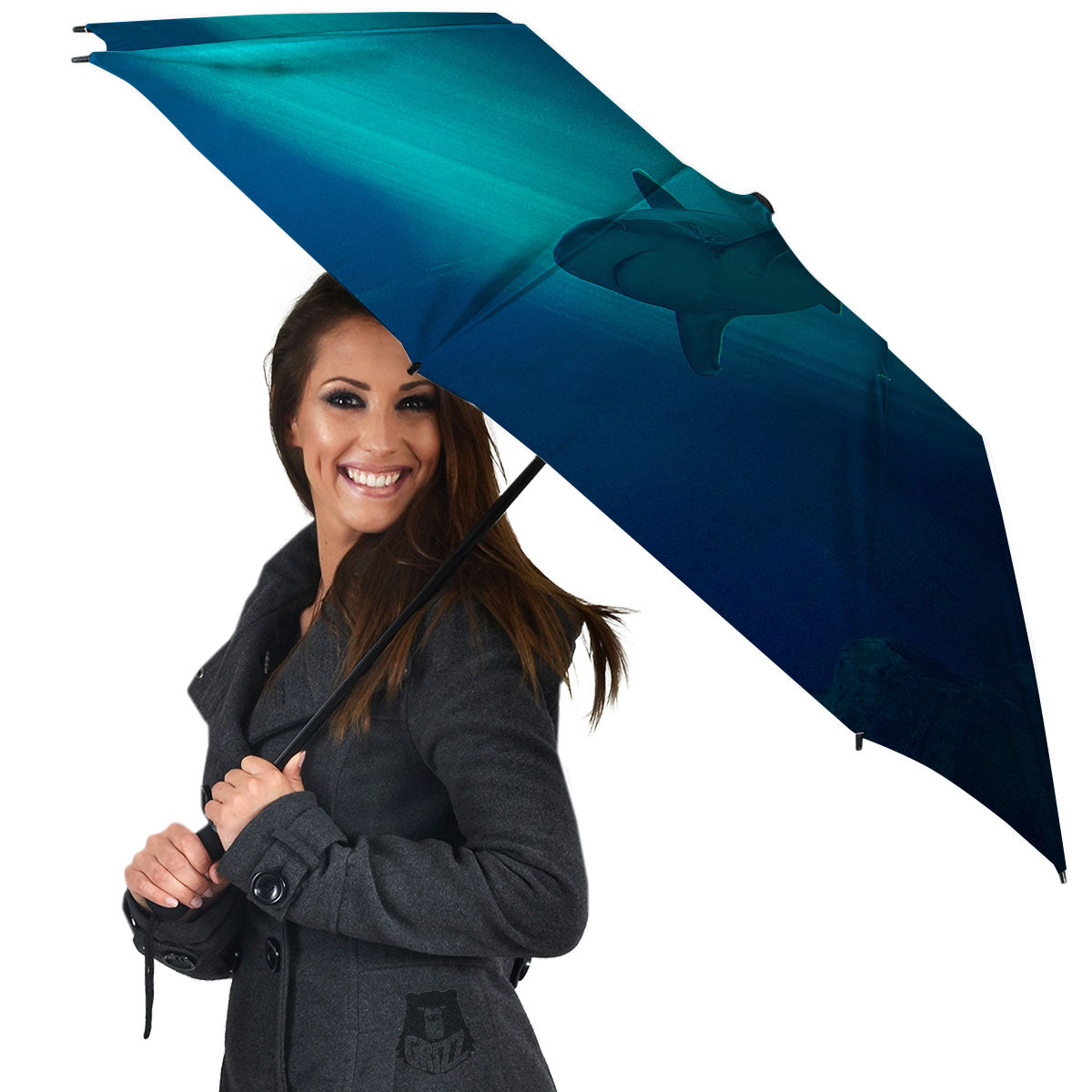 Underwear Shark Print Umbrella-grizzshop