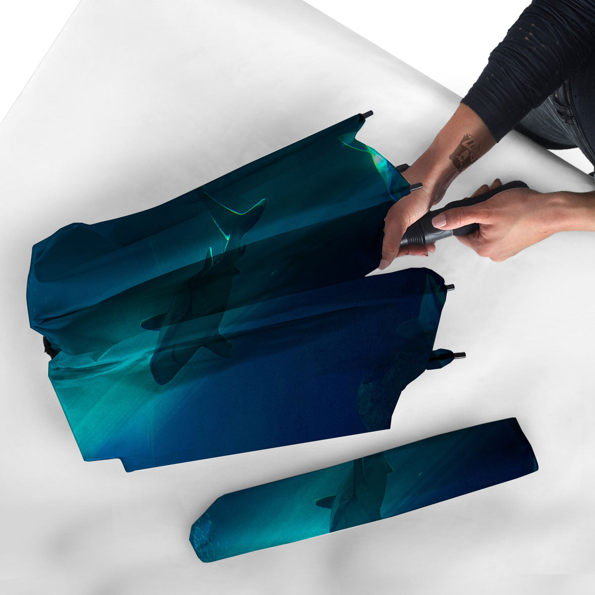 Underwear Shark Print Umbrella-grizzshop