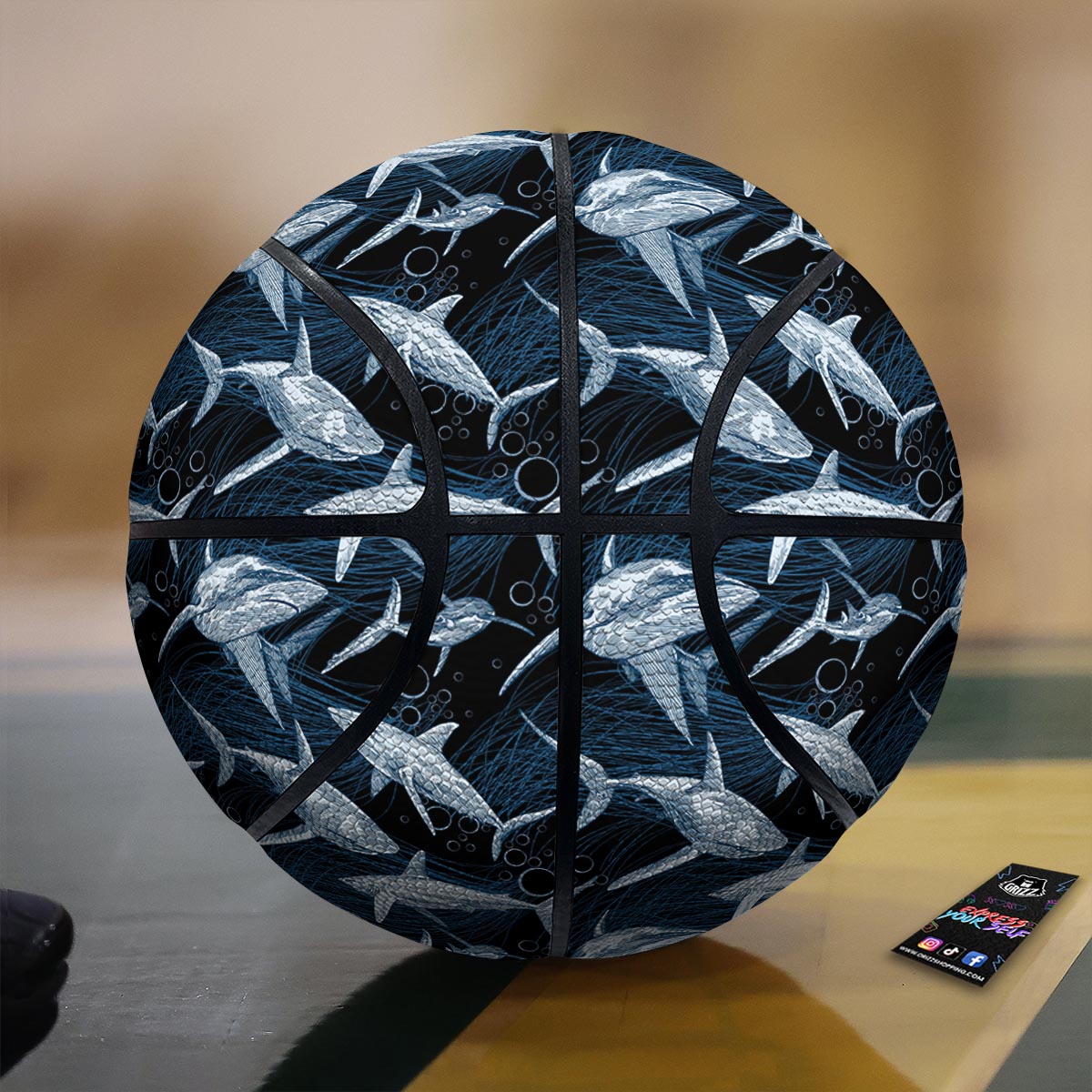Water Drops Print Basketball