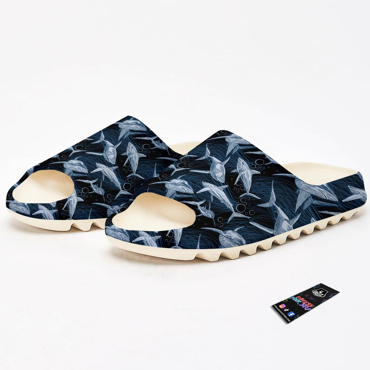 Underwear Shark Print Pattern Sandals-grizzshop